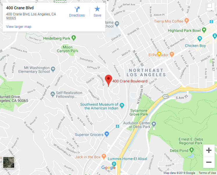 Google map of 400 Crane Boulevard Mount Washington
